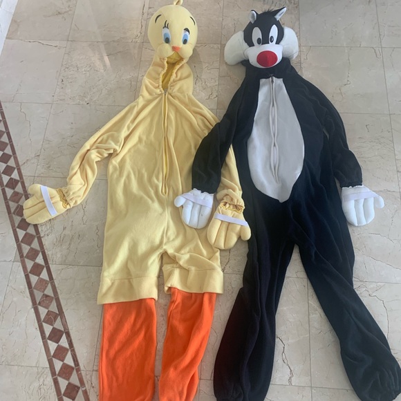 HALLOWEEN - Looney Tunes Tweety Bird and Sylvester adult Costume set— both - Picture 1 of 6
